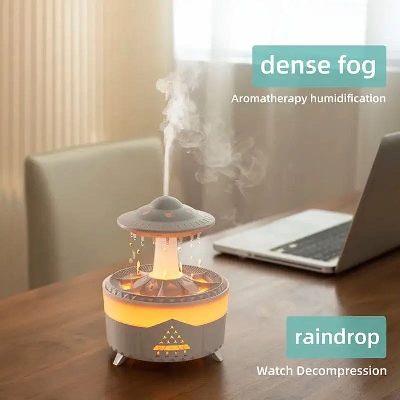 Rain Drop Mushroom Humidifier, Timing Colorful Night Light Essential Oil Diffuser, Ultrasonic RC Atomization Air Freshener, Relax Cloud Rain Diffuser, Airwall Air Humidifier, 300ml Humidifier with Timing Function for Home Office Rain Drop Mushroom Humidifier, Timing Colorful Night Light Essential Oil Diffuser, Ultrasonic RC Atomization Air Freshener, Relax Cloud Rain Diffuser, Airwall Air Humidifier, 300ml Humidifier with Timing Function for Home Office